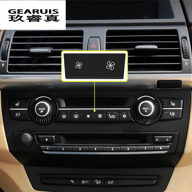 Car Styling For BMW 1 3 Series X1 X3 X5 X6 E87 E84 E90 E70 E71 Wind Air Volume Air Conditioning Fan Button Switch Cover