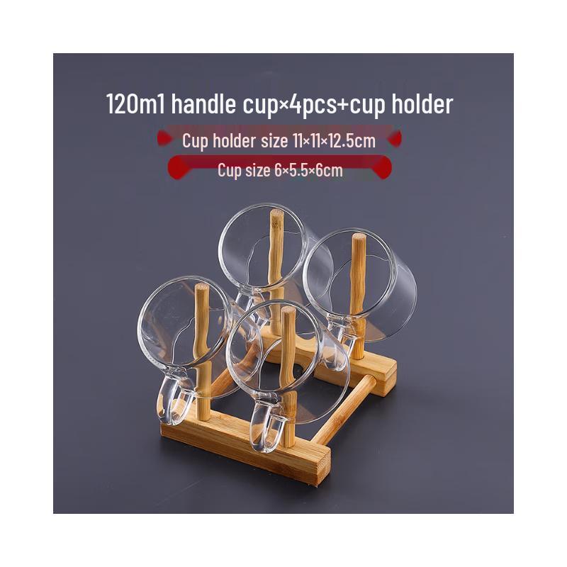 

Heat-Resistant Glass Teacup Set with Handles