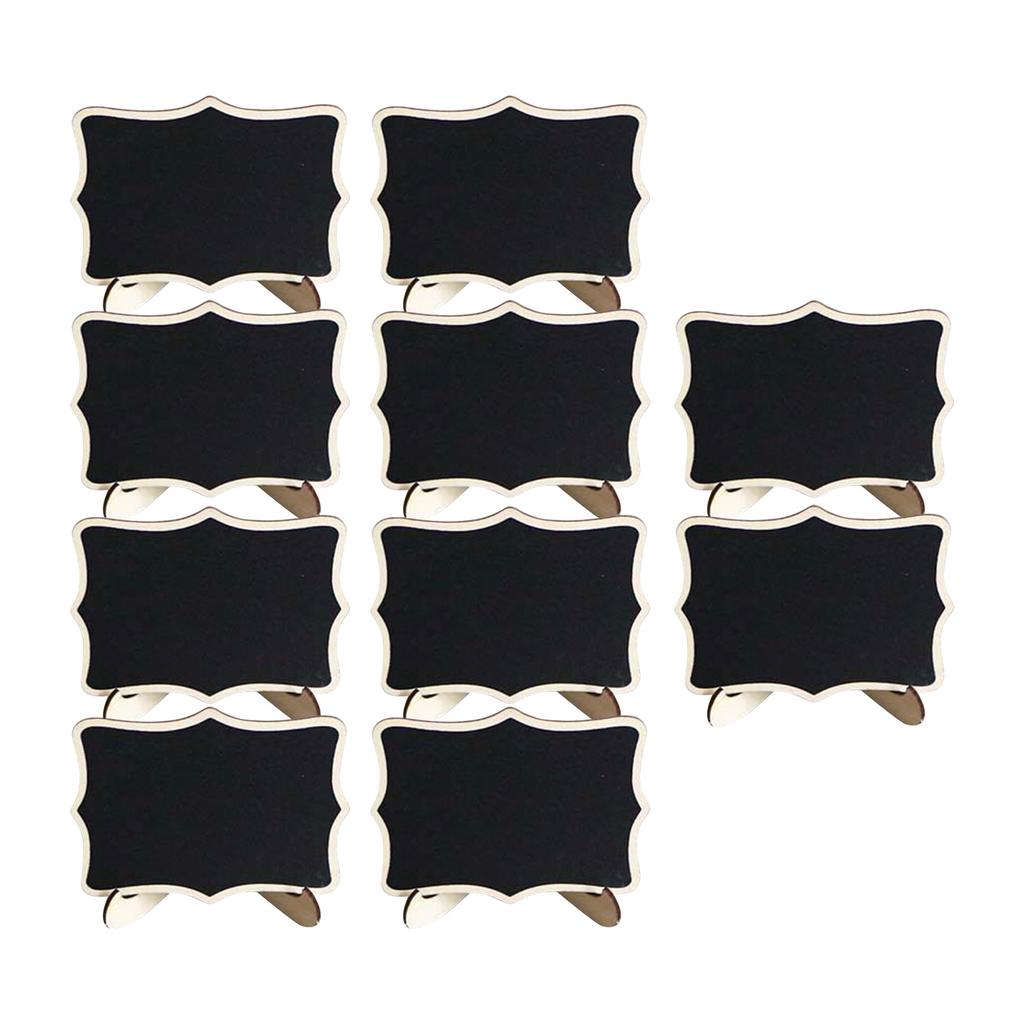 Wooden Blackboard Universal Message Board 10 Pcs/set Mini Chalkboard Portable Wedding Party Decor Decorative Parts
