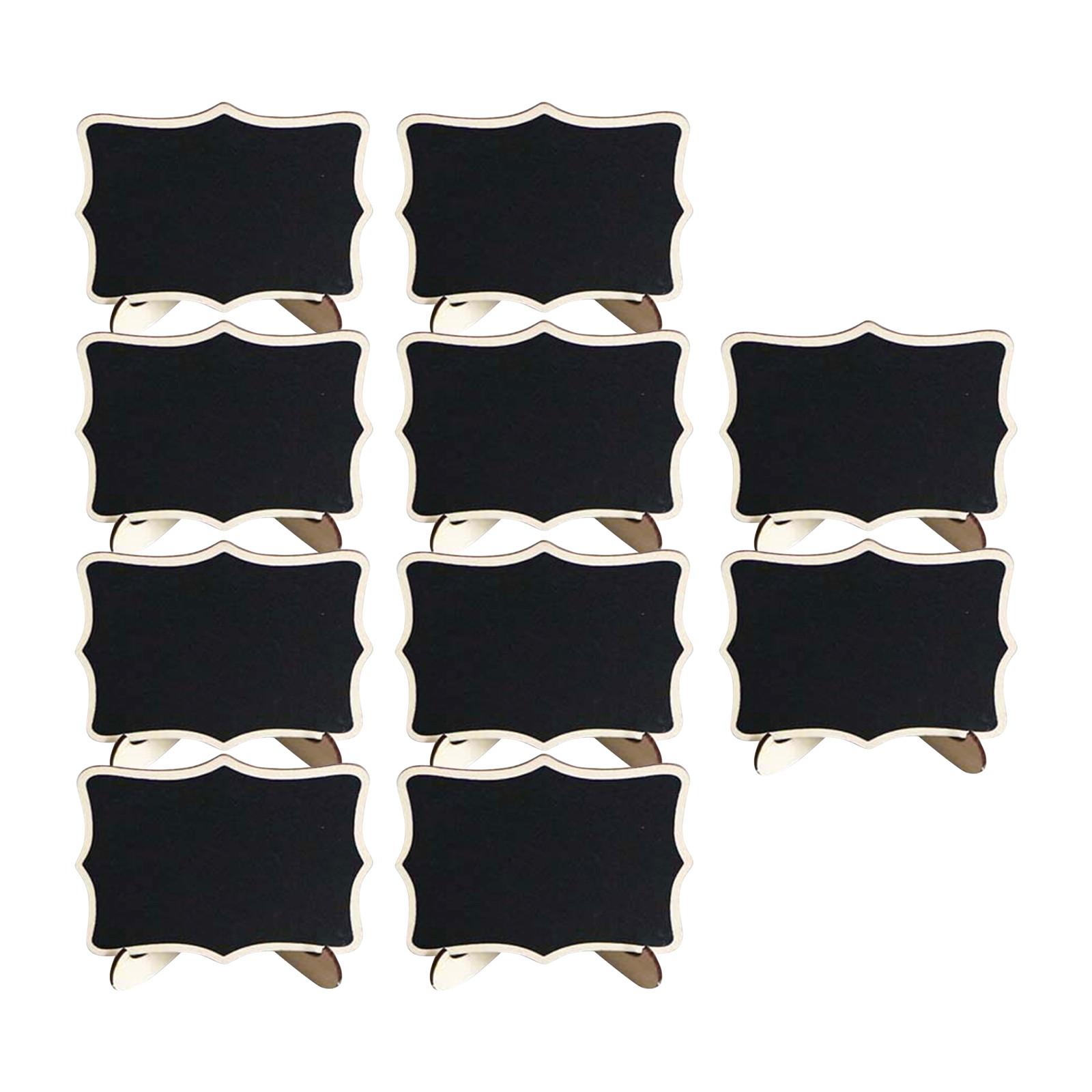 

Деревянная доска для записей Универсальная доска для сообщений 10 шт./набор Мини-меловая доска Портативный Свадебный декор Декоративные элементы 10x7.5cm