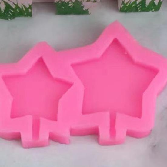 Easy Clean Silicone Easy Heat-resistant Chocolate Mold Demould Star Shape Lollipop Mould for Kitchen