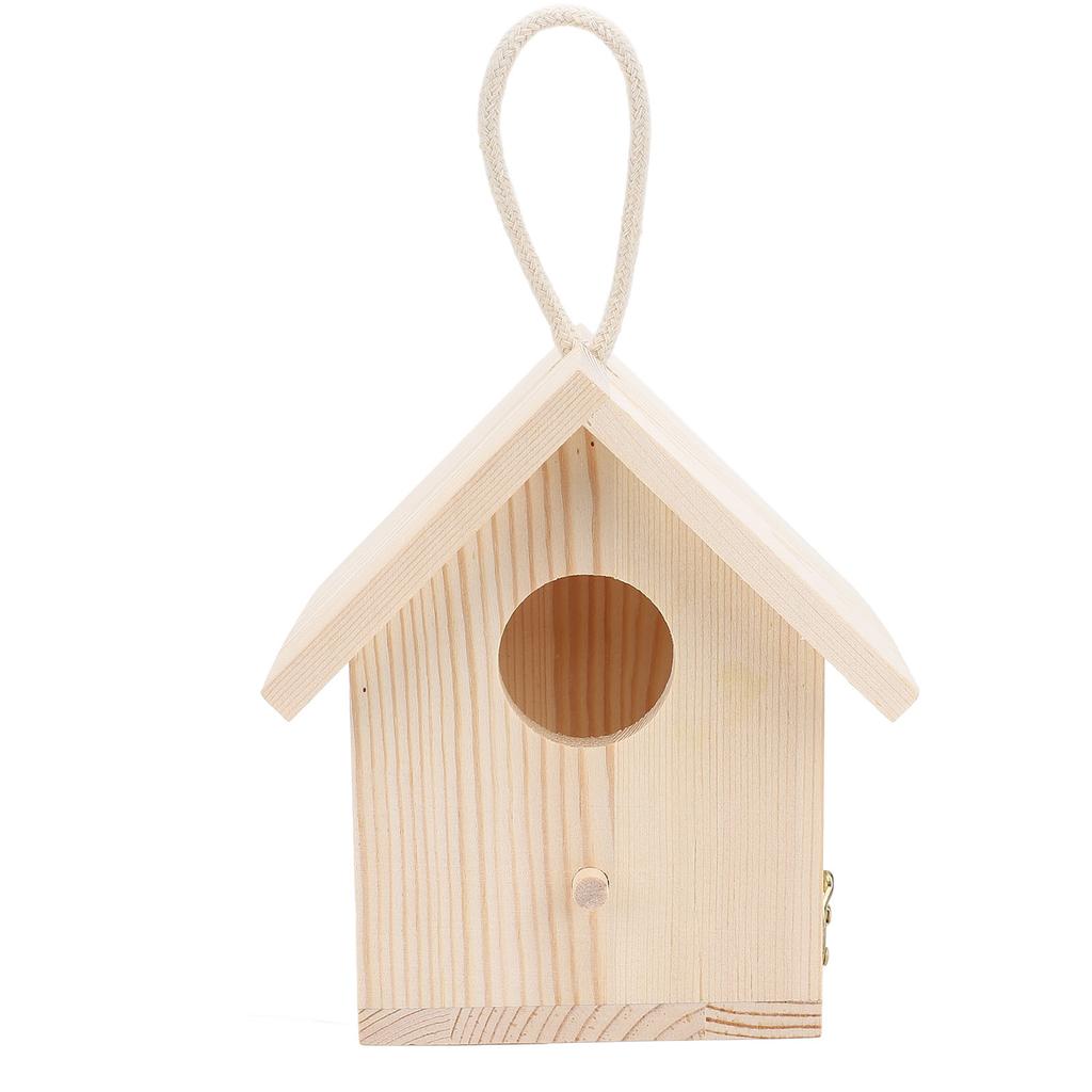 Drewniany domek dla ptaków na zewnątrz z przezroczystym akrylowym oknem Wiszący drewniany domek dla ptaków na zewnątrz z