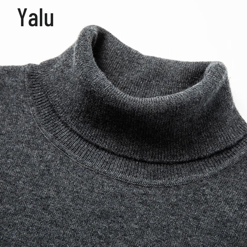 Yalu Men's 100% Wool Lightweight Turtleneck Sweater