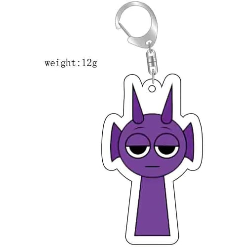 Splunky Keychains, Set of 10, Acrylic Keychain Pendants, Singing Monsters, Horror Game Accessories, Character Charms, Key Bag Decorations, Gifts, Unof