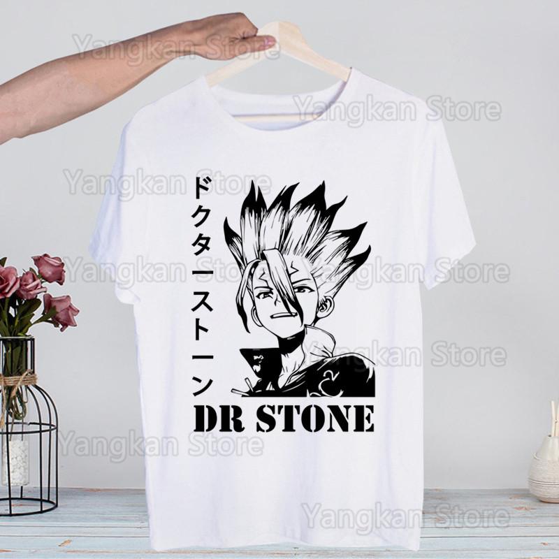 

Чоловіча футболка з аніме Dr Stone Літня з коротким рукавом Принт жуйки Смішна футболка в стилі Харадзюку Топи Чоловіча футболка Вуличний стиль 3XL