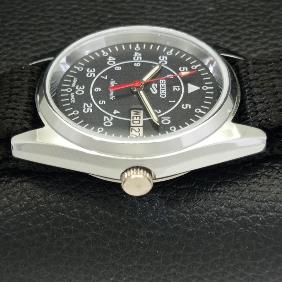 REFURBISHED SEIKO 5 6309A AUTOMATIC JAPAN MENS BLACK DIAL WATCH A427285-2