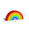 Latest Children Montessori Arch Bridge Rainbow Building Blocks Wooden Playthings Infant Early Education Color Cognitive Blocks Toy