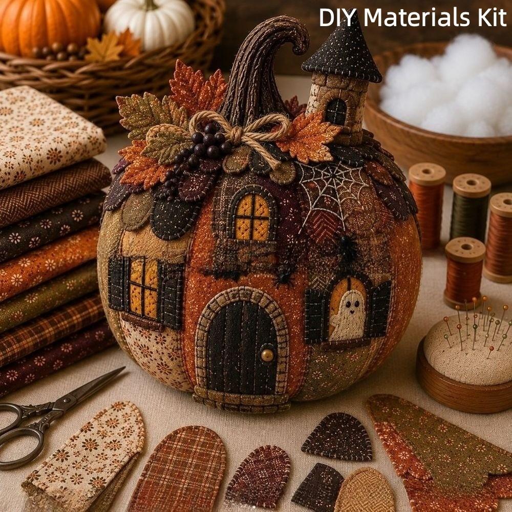 Vintage Style DIY Sewing Kit Floral Fabric Patchwork Pumpkin Friends Kit Autumn Home Decor