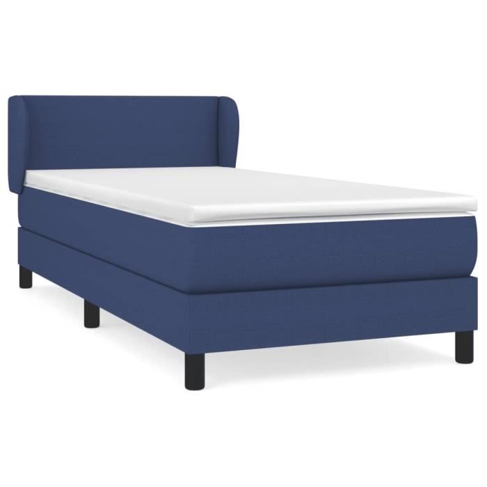 VidaXL Divan Bed with Mattress Blue 90x190 Cm Fabric 3126051