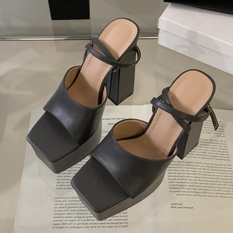 

Liyke Стиль Подиума Сексуальные Супер Высокие Каблуки Массивные Босоножки на Платформе для Женщин Модные С Открытым Носком Ремешок с Пряжкой Женская Обувь для Вечеринки Банкета 35