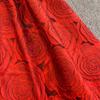 Elegant Women Contrast Color High Waist Evening Dress Beautiful Chic Jacquard Waist-cinching A-line  Spring New Women DRESS