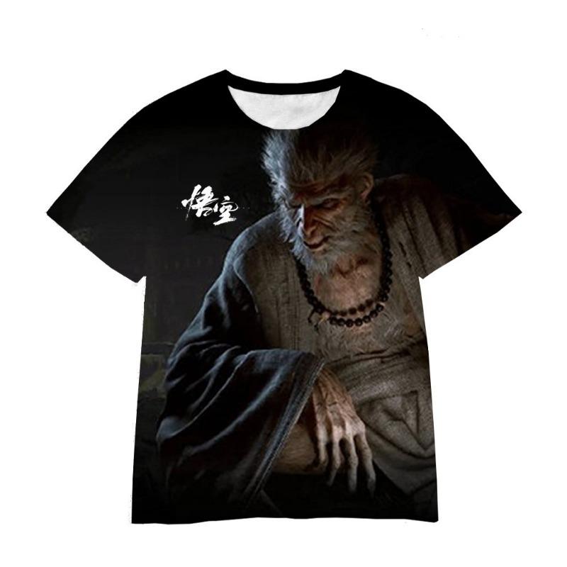 Wukong Cartoon Game 3D Digital Printed Loose Casual T-shirt