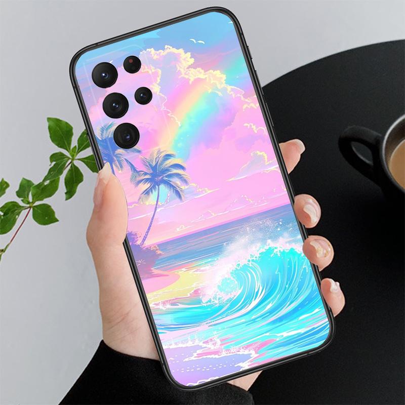 Phone Case For Samsung A55 A16 A56 A36 A35 A15 A53 A54 A33 A34 A25 A05S A52 A52S A14 A26 A71 Rainbow clouds
