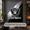 Personalized Wall Tapestry,Las Vegas Raiders Custom Text, Soft Fabric Wall Art For Indoor Decoration