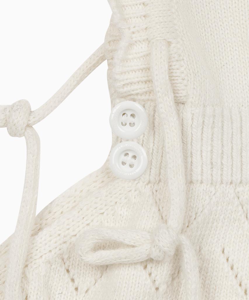 Ohesio Lace Knit Balaclava, White