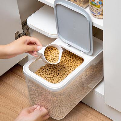 Sealed Rice Bucket Moisture-proof and Insect-proof Rice Box with Lid Thickened Transparent Plastic Storage Box