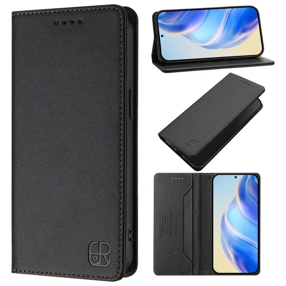 Wallet With Card Slot Kickstand Magnetic Flip Leather Case For Motorola Moto G15 Power G05 G75 G55 G35 G85 G45 G34 G04 G04S 5G