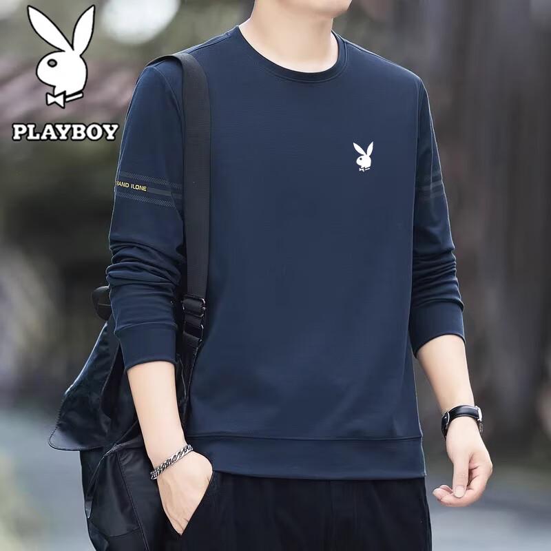 

Playboy Men s Long Sleeve Round Neck T-Shirt 4XL