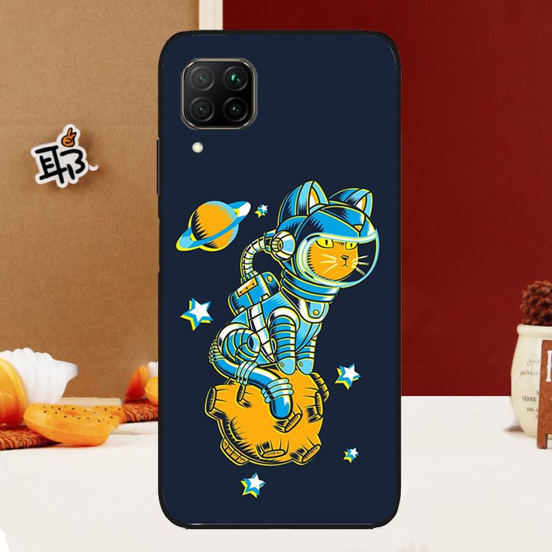 UFO Alien Cat universe For Huawei Nova Y70 Y91 Y90 Y60 Y61 Y72 Y73 3i 7i 8i 11i 12i 9 10 SE P20 P30 P40 Lite Case