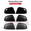 Car Rearview Mirror Cover For Tesla Model 3 Y Bright/Matte Carbon Fiber Rear View Mirror Decorative Shell Exterior