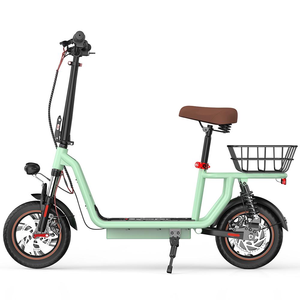 iScooter Skládací elektrická koloběžka I12, 500W, 36V 7.5Ah, 25km/h, dojezd 35km, dvojité odpružení, 12" pneumatiky, městská dojížděcí e-koloběžka