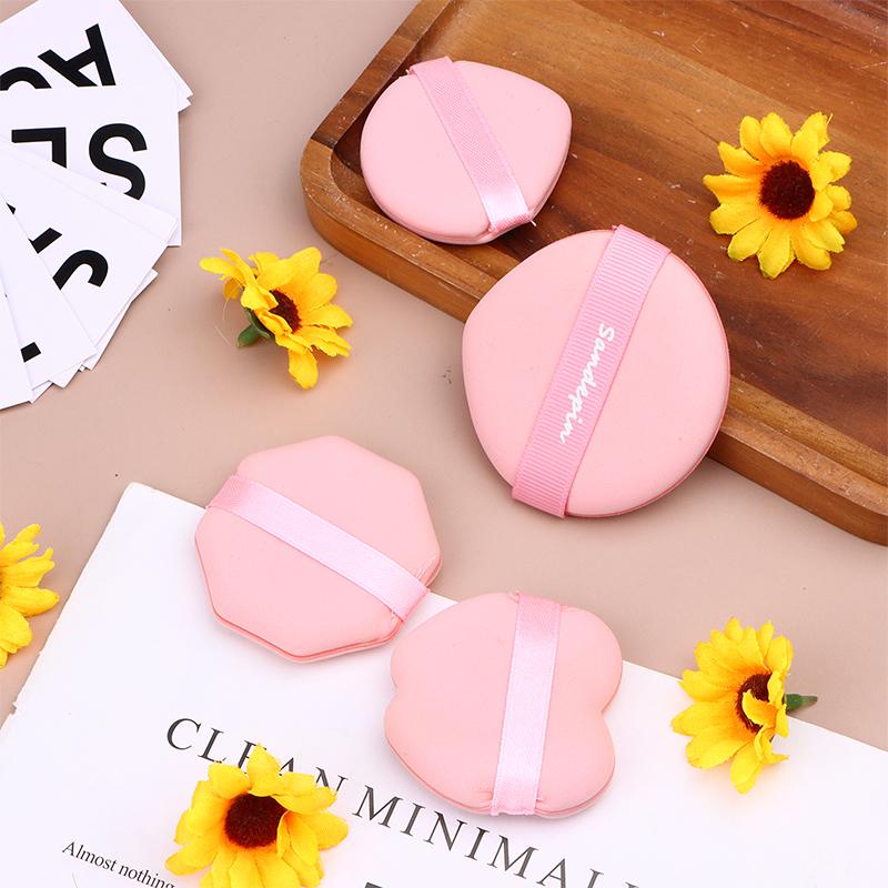 1/4Pcs Strawberry Cookie Puff Professional Air Cushion Puff Concealer Foundation Puffs Wet And Dry Use Puff Makeup Sponge