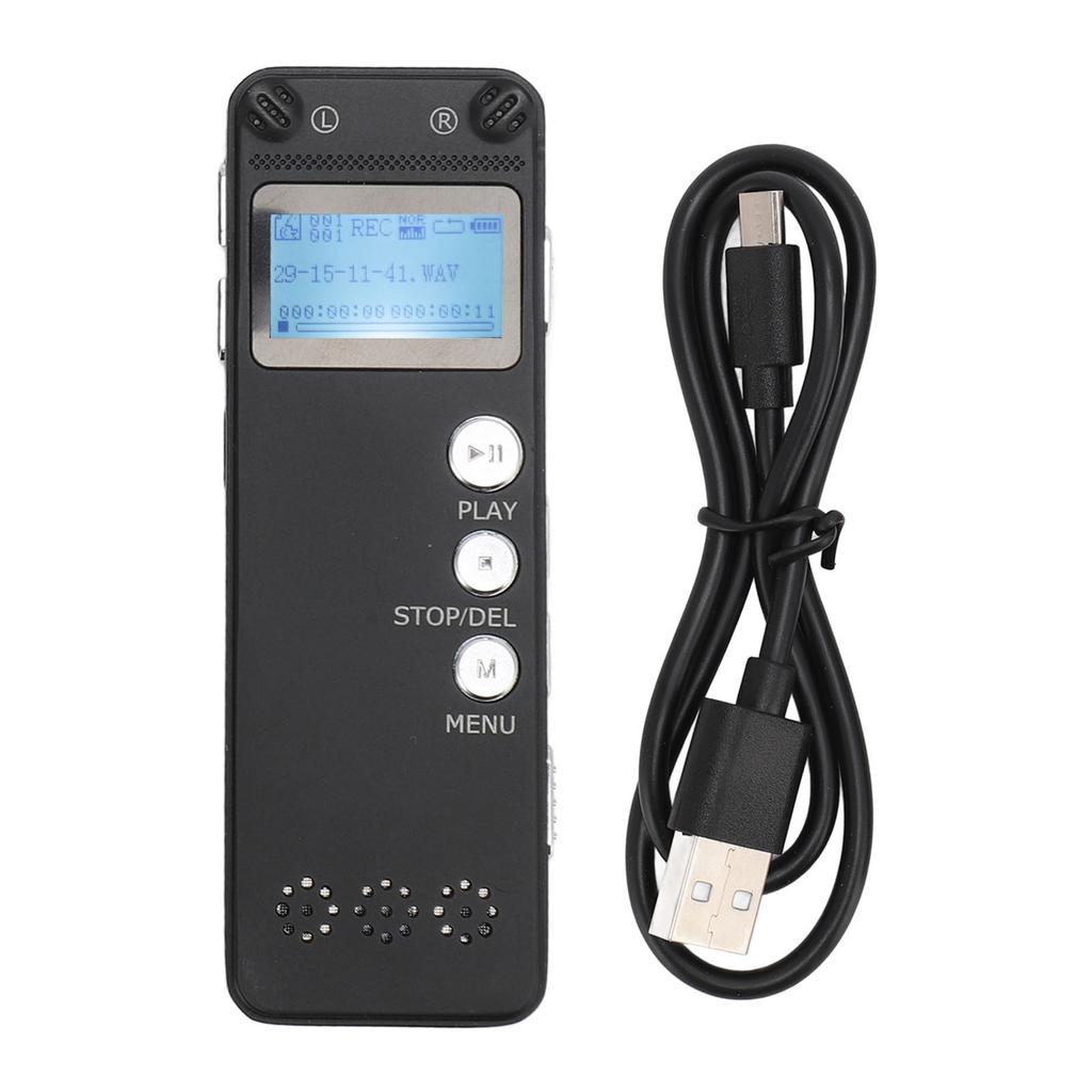 Digital Voice Recorder Professional One Button Recording HD Noise Reduction Voice Activated Recorder MP3 Player with
