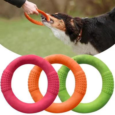 Floating Water Dog Toys Pet Flying Disk Training Ring Interactive Toy Puller Resistant Aggressive Chewing for Small Medium Dogs