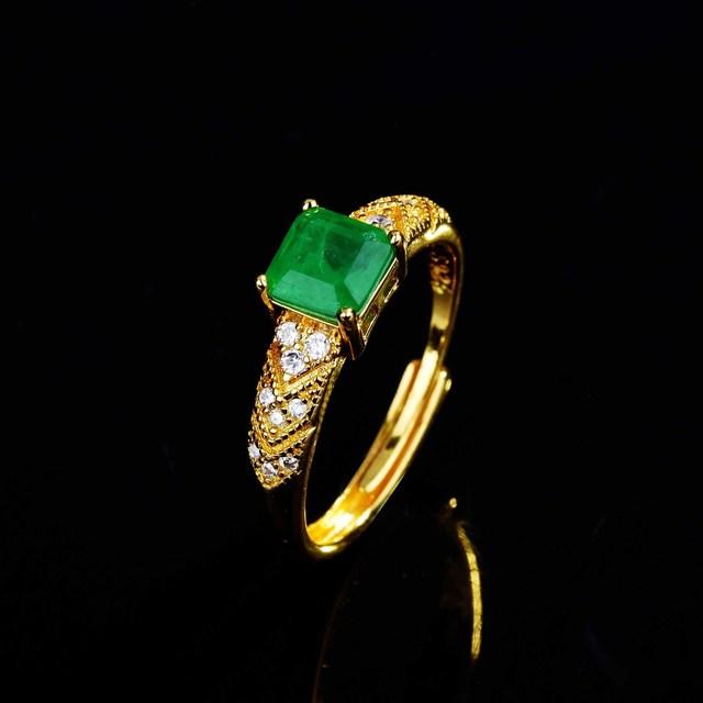 

Cincin Emas 18K для Wanita Zamrud 2 Karat Alami с Perhiasan Berlian Hadiah Kotak Cincin Batu Permata Anillos De Bizuteria Anillos Mujer YELLOW
