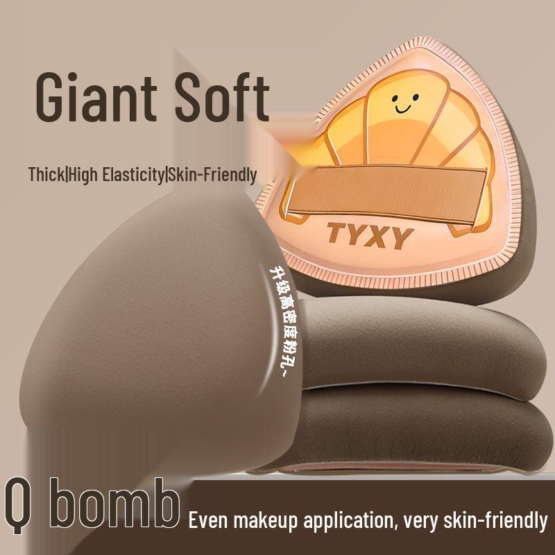 Cuscino Croissant Triangolare Robusto TYXY: Cuscinetto Fondotinta Make-up Super Morbido Zucchero Filato.