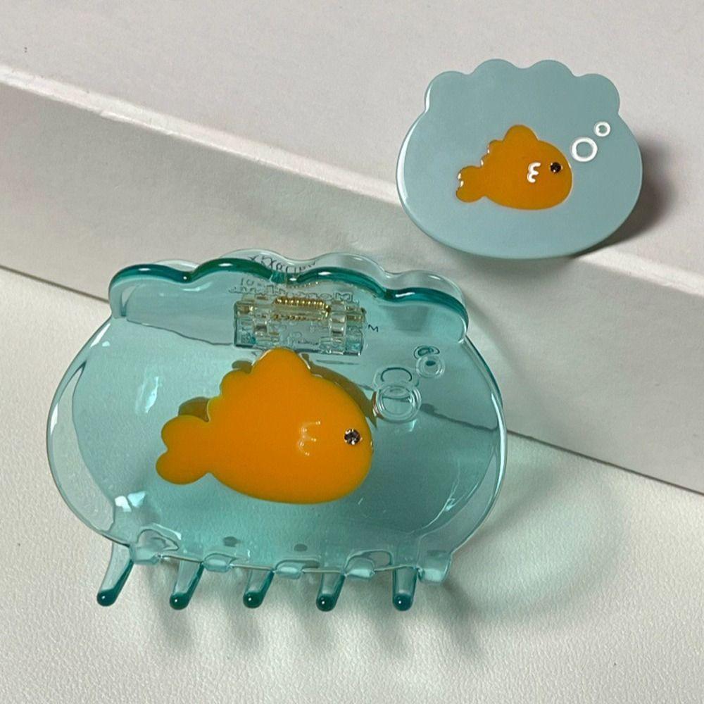 Ocean Animal Goldfish Hair Claw Hairpins Animal Hair Clip Creative Acetate Fish Shark Clip  Party