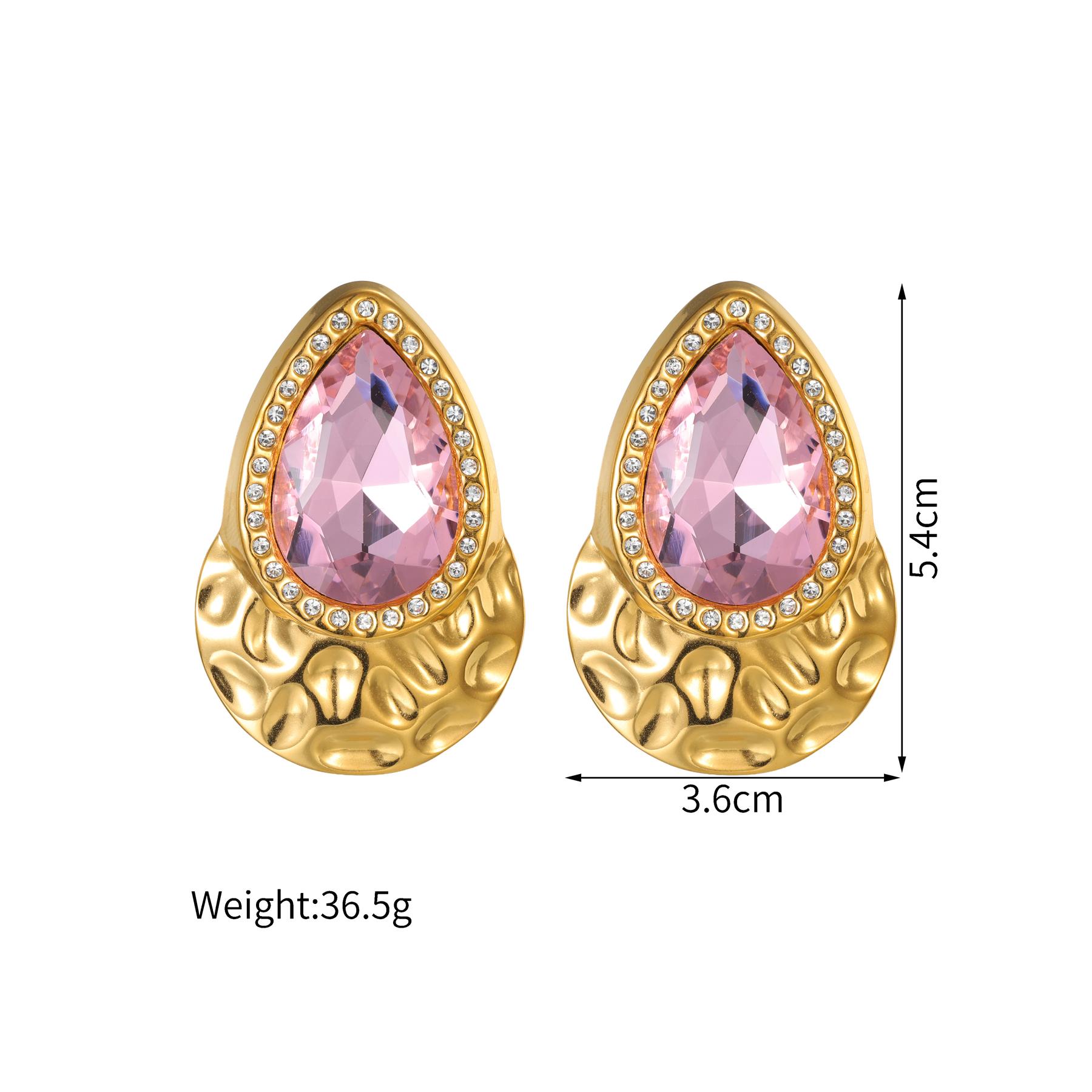 

Atoztide Exaggerate Zircon Heart Earrings for Women Stainless Steel Retro Shiny Stone Butterfly Earring Birthday Jewelry Gift