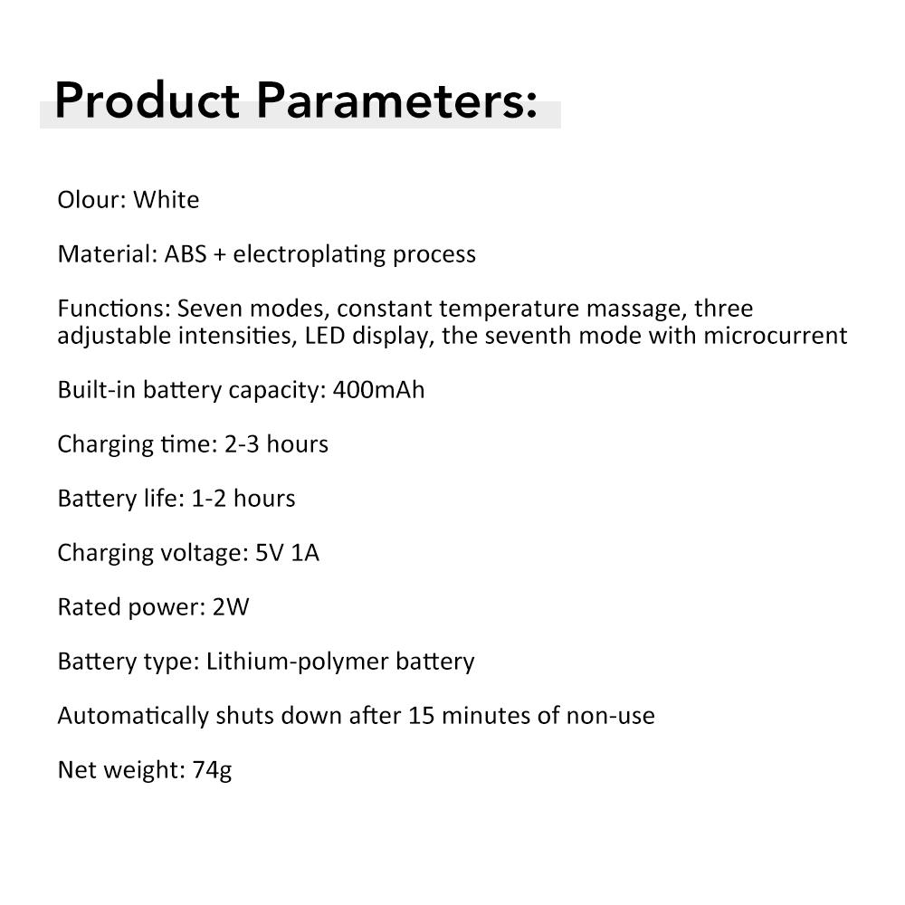 Neck Massager EMS Facial Lift 7 Light Modes Electric Skin Tightening Device LED Photon Therapy Beauty Instrument Anti Wrinkle