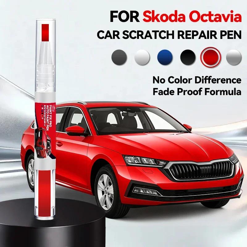 

2026 Hot Car Accessories For Skoda Octavia Car Paint Repair Pen Touch Up Scratch Remover DIY Auto Accessories Beige 123 White Gr червоний