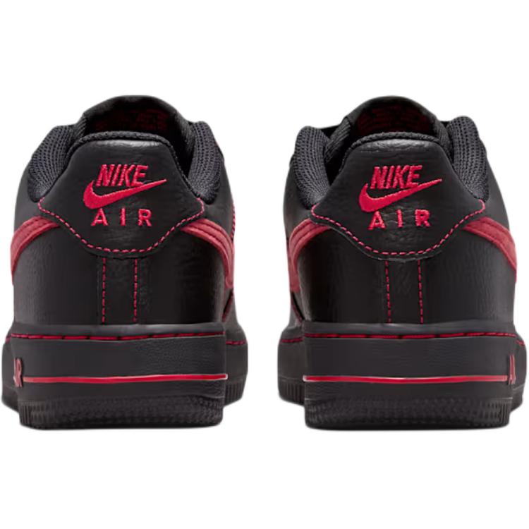 Nike Air Force 1 LV8 GS Black/Black/Black/University Red Kids Sneakers HV4762-001