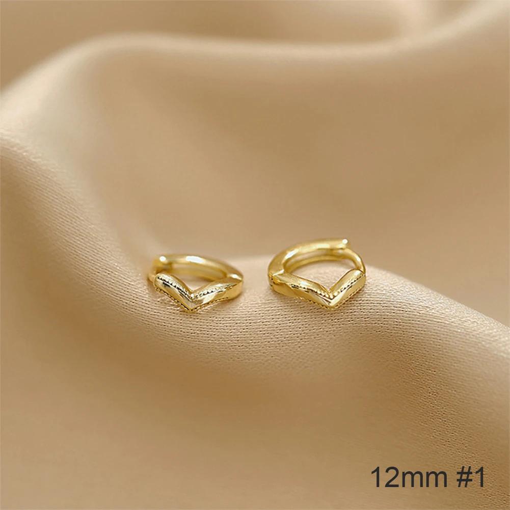 Shiny Mini Zircon Gold Plated Hoop Earrings Rhinestone Ear Clip Cubic Cartilage Stud Women Fashion Ear Ornament