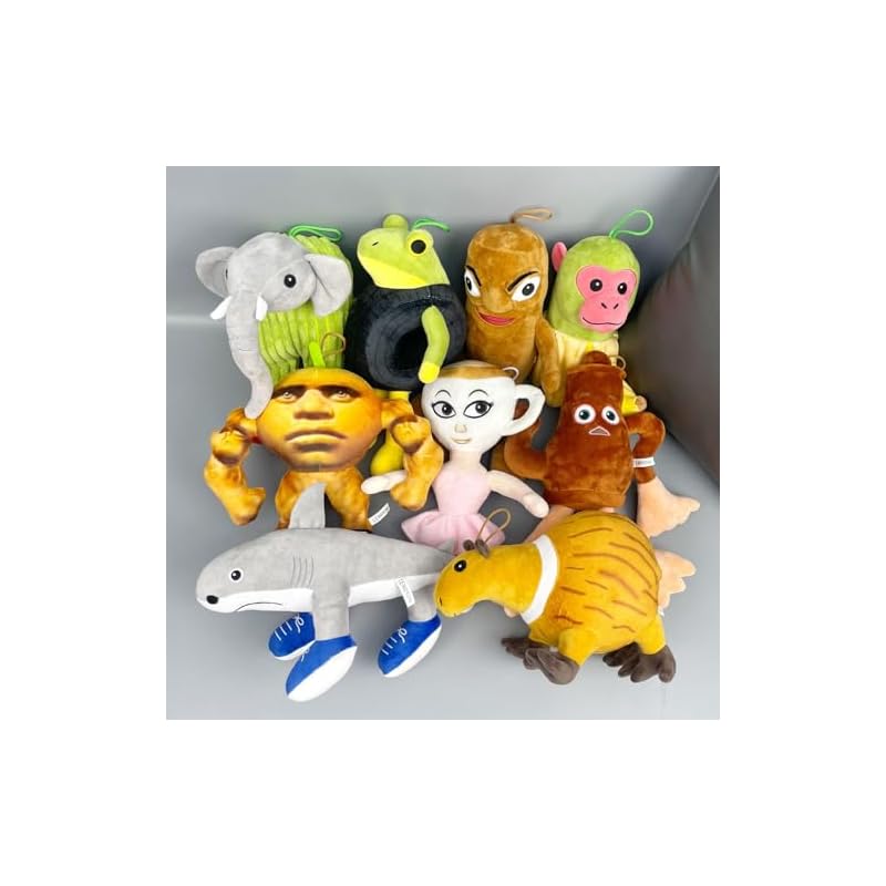 Italian Brainlot Tuntun Tuntun Saful Plush Toy, 30cm Throw Pillow, Soft, Cute, and Fun, Room Decor, Figurine, Kids' Holiday Gift, Toy (A)