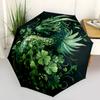 1pc Green Leaf Dragon Automatic Folding Umbrella - 3 Folding Design, Vivid Cartoon Pattern, Suitable for Outdoor Activities, A Gift for Fans In A