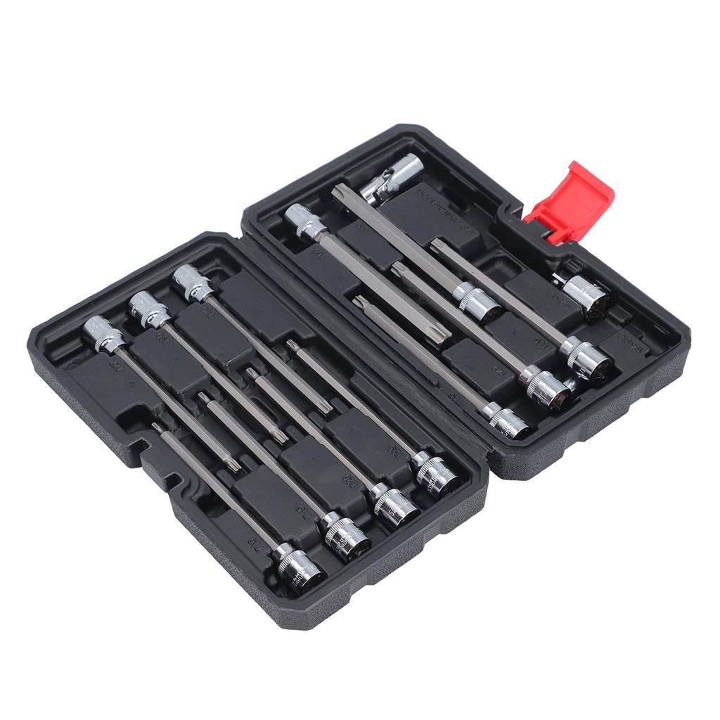 15PCS Set Long Hex Bit Socket Set S2 Alloy Steel Extra Hard 38 Inch Extended Hex Wrench Set