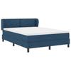 Boxspring Bed with Headboard Blue 140 x 200 cm Fabric