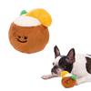 Fun And Engaging Pet Toy Coconut Ball With Sound Plush Material 31g Weight Promotes Dental Health