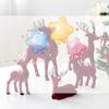 1 st Jul Ren Hjort Ornament Dekorationer Hus Bordsdekor Hängande Julgranskulor Flockad Mini Hjort Hänge Älg
