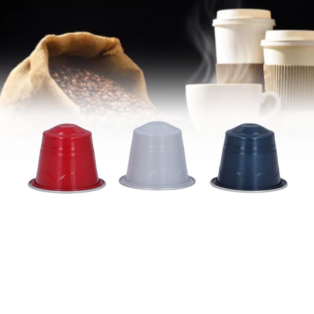 50PCS Refillable Coffee Pods with 37mm Aluminum Foil Lids Reusable Plastic Coffee Capsules for Coffee Makers