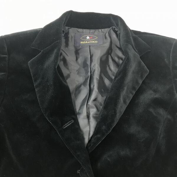 PASA DE COCO Corduroy Autumn Winter Skirt Suit Set [Women’s 9/M/Black] Pile Cotton Jacket(USED)