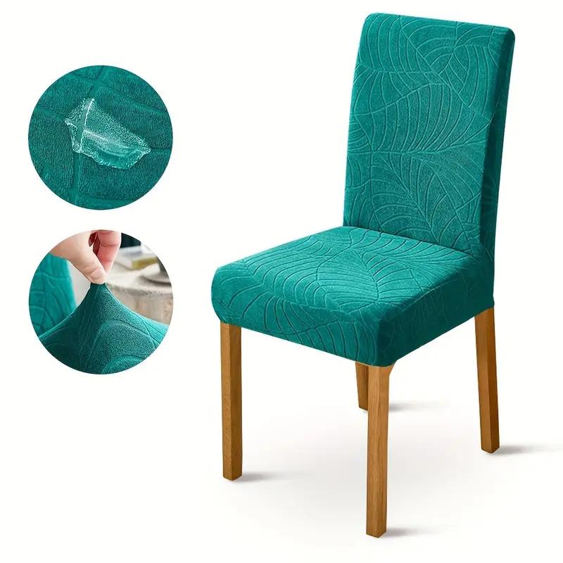 Waterproof Chair Cover Stretch Dining Kitchen Wedding Jacquard Spandex Hotel Banquet Elastic Anti-Dirty Removable Chair Slipcove