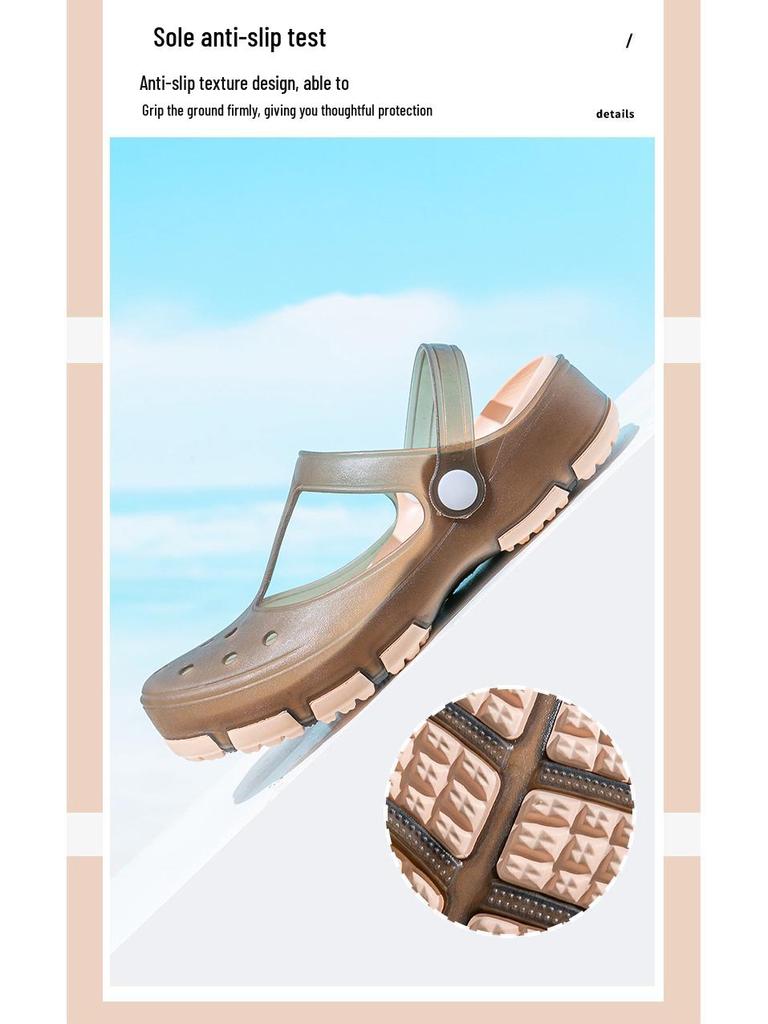 Summer Anti-Slip Half Toe Sandals for Women: Soft Sole Thick Base Slippers for Nurses, Pregnant Women, and Outdoor Wear