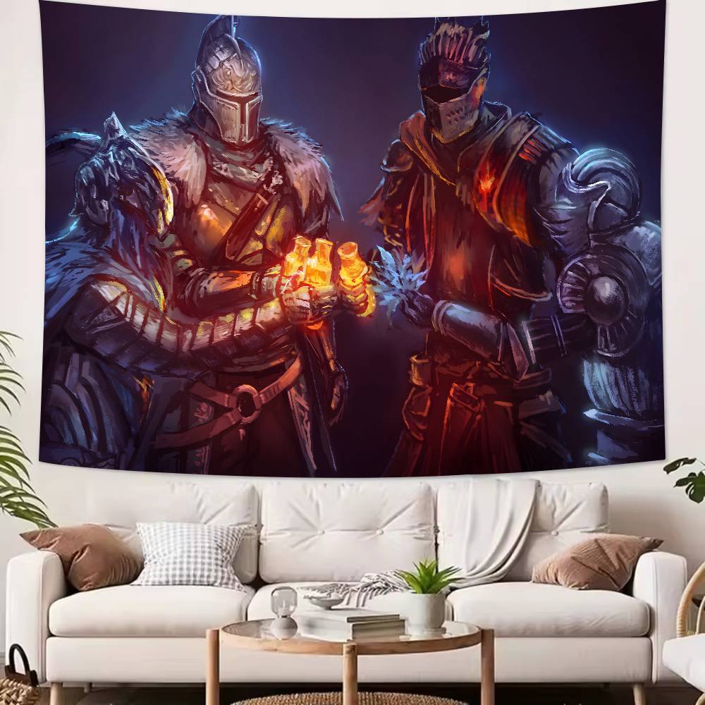 TOP Soul Like Action Game Cool Soul Dark AArtoriasS Knight the AAbysswalkerS Large Tapestry Wall Rugs Dorm Art Home Decor Wall