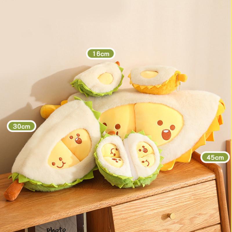 Creative Durian Plush Pillow Soft Stuffed Fruit Buddy Gift For Kids And Girls