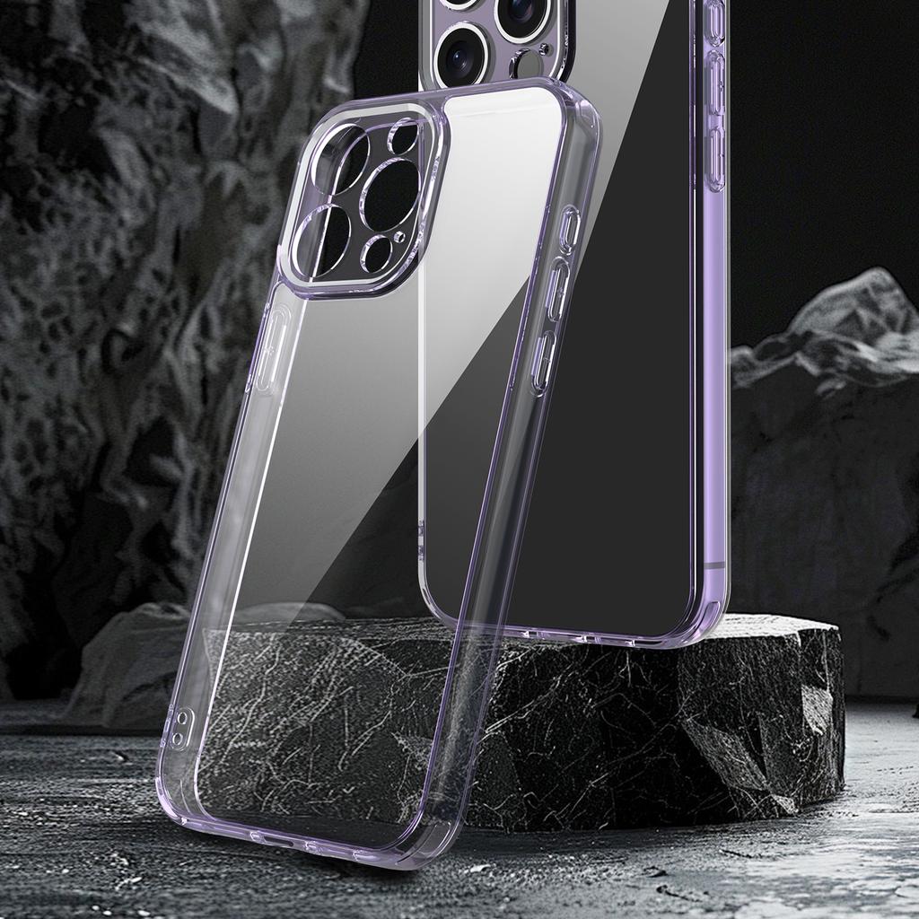 For iPhone 15 Pro Max Case TPU + Acrylic Phone Back Cover Anti Yellowing