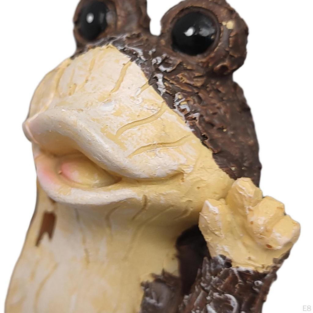 Frog Statue Sculpture Collection Desk Display Resin Figurine Ornament for Indoor Anniversary